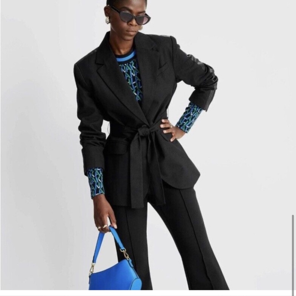Future Collective x Kahlana Bartfield Brown x Black Tie Front  Blazer